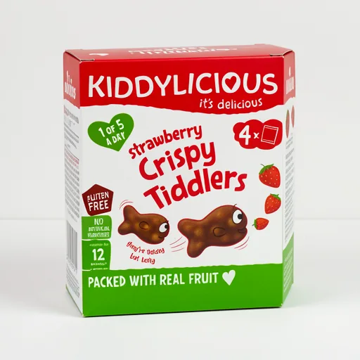 Kiddylicious Strawberry Crispy Tiddlers Baby Snacks
