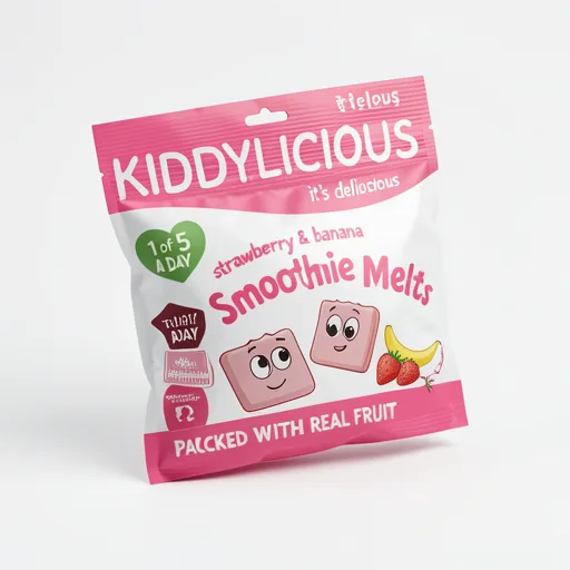 Kiddylicious Strawberry & Banana Smoothie Melts Baby Snacks