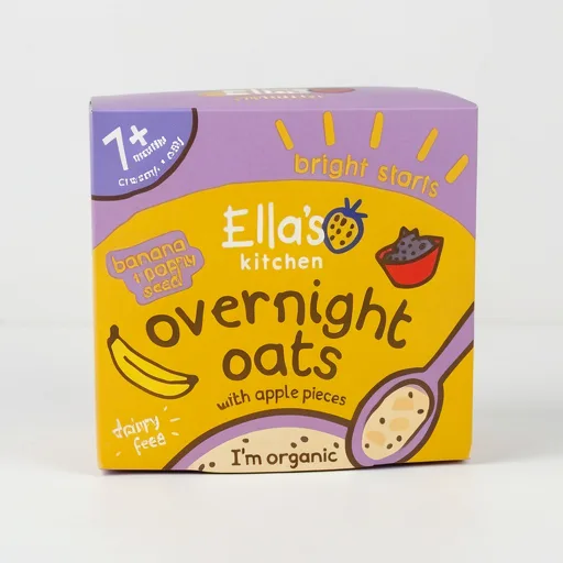 Ella's Kitchen Banana + Poppy Seed Overnight Oats with Apple Pieces 7+ months 130g