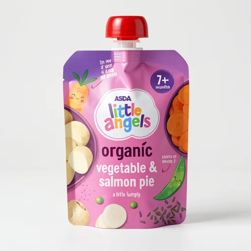 LITTLE ANGELS by ASDA Vegetable & Salmon Pie 7m+ 130g