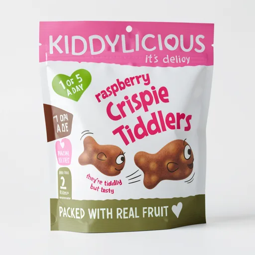 Kiddylicious Raspberry Crispy Tiddlers Baby Snacks 12g
