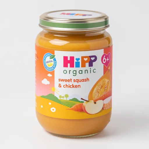 HiPP Sweet Squash & Chicken Baby Food Jar 6+ Months 125g