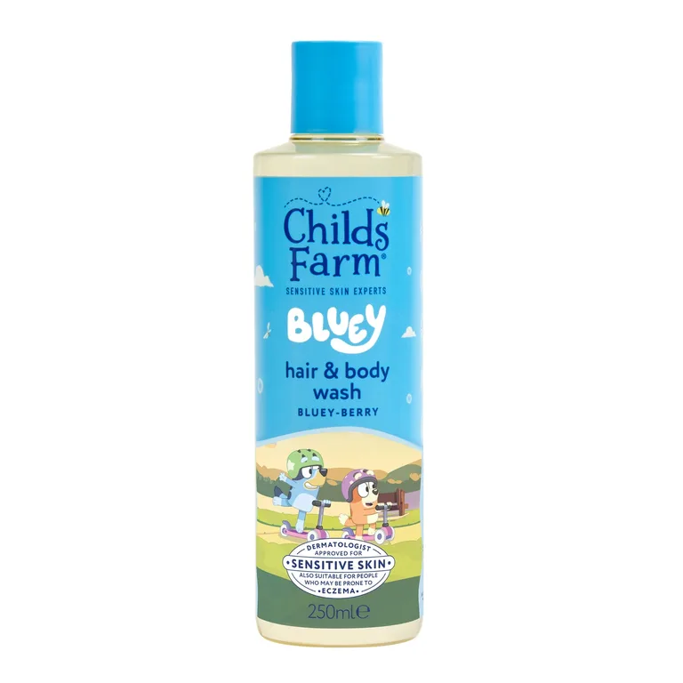 Childs Farm Bluey Hair & Body Wash 250ml Gentle Tear-free Formula for Kids, Babies & Sensitive Skin