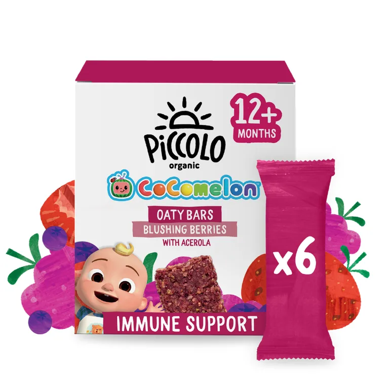Piccolo Organic Cocomelon Oaty Bars Blushing Berries with Acerola 12+ Months 6 x 23g (138g)