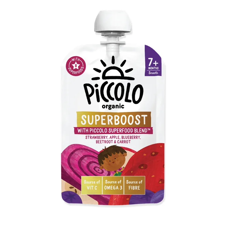 Piccolo Superboost Strawberry, Apple & Blueberry 7+ Months 100g