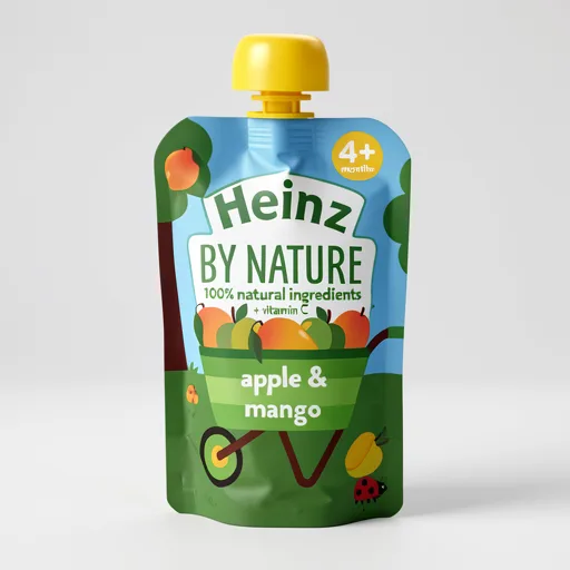 Heinz Apple & Mango Baby Food Fruit Puree Pouch 6+ Months 100g