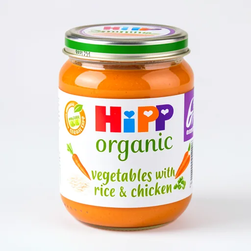 HiPP Vegetables with Rice & Chicken Baby Food Jar 6+ Months 125g