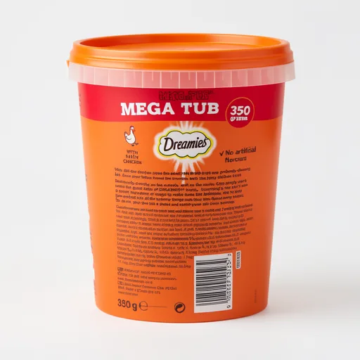 Dreamies Cat Treat Biscuits with Chicken Bulk Mega Tub 350g