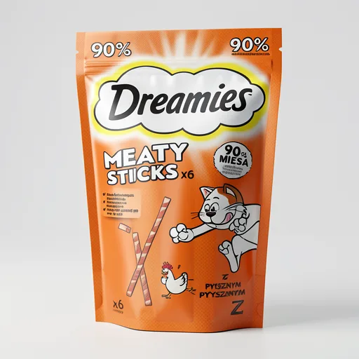 Dreamies ™ Meaty Sticks Adult Cat Treats with Tasty Chicken 30g