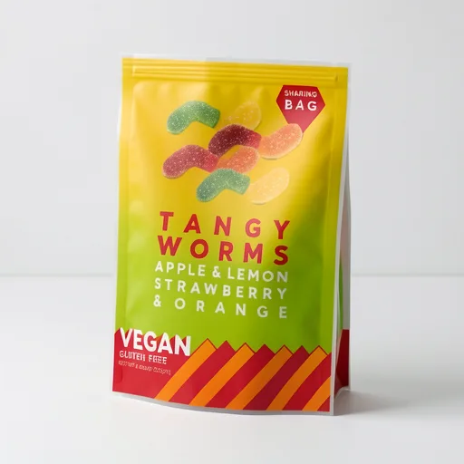 Jealous Sweets Tangy Worms Orange, Apple, Strawberry, Lemon 125g