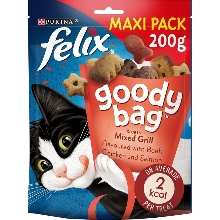 Felix Goody Bag Mixed Grill Beef, Chicken and Salmon Cat Treats 60g