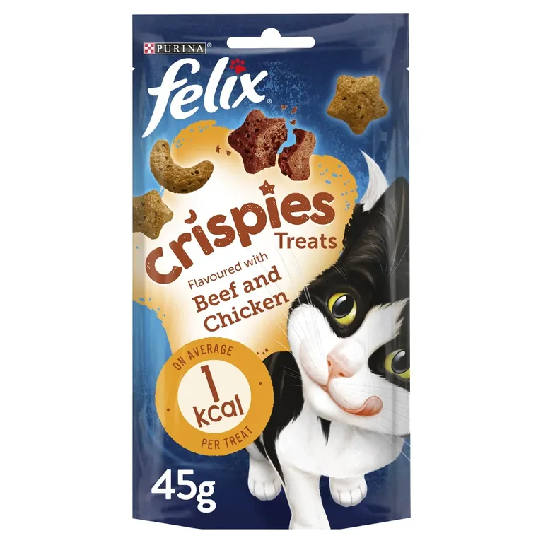 Felix Crispies Chicken and Beef Cat Treats 45g