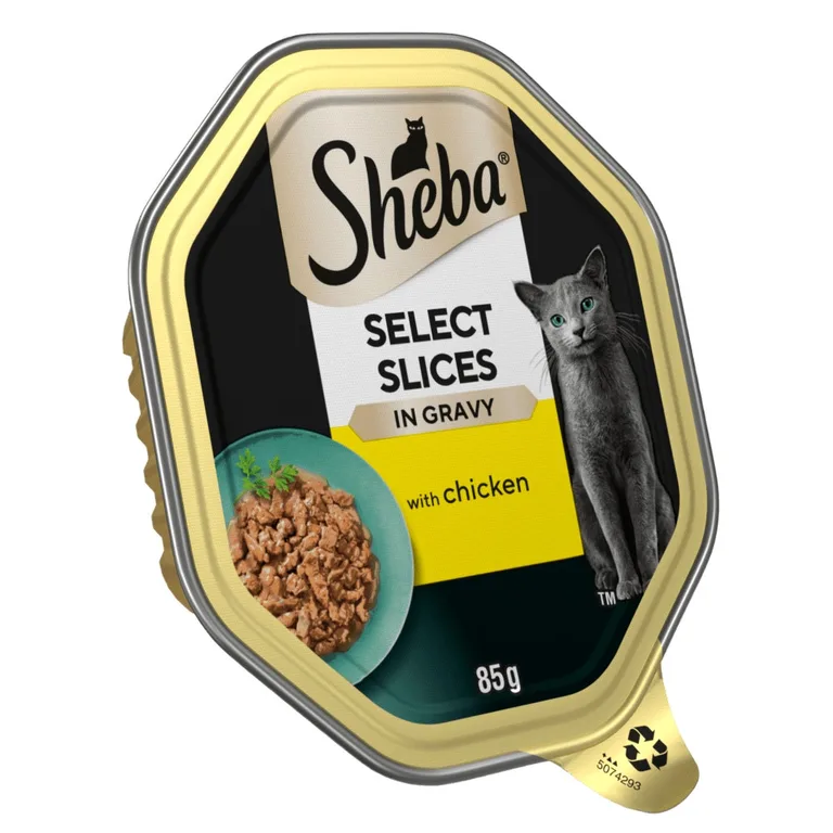 Sheba Select Slices Wet Cat Food Tray With Chicken In Gravy 85g