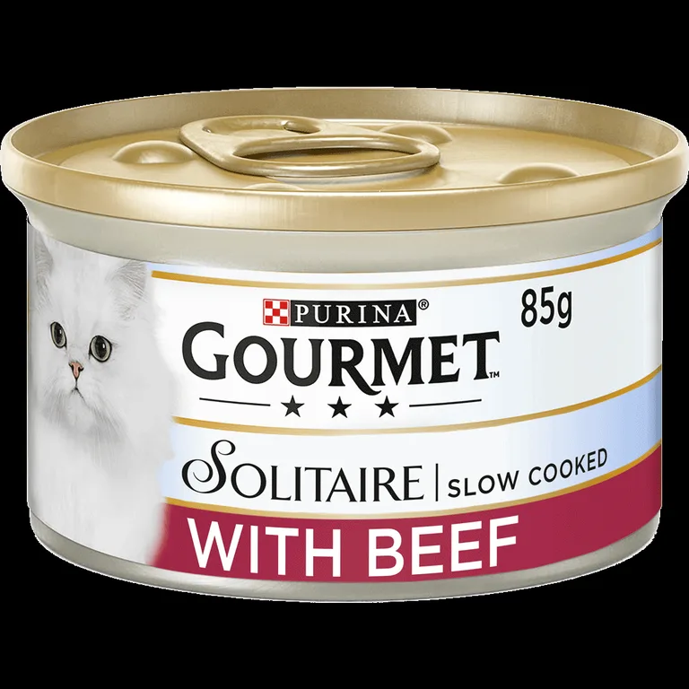 Gourmet Solitaire Beef Wet Cat Food 85g