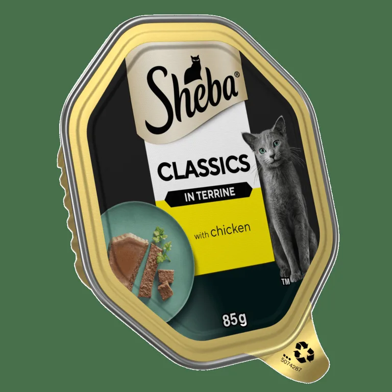 Sheba Classics Wet Cat Food Tray Chicken in Terrine 85g