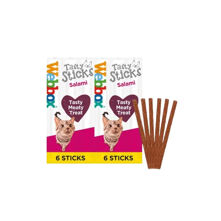 Webbox Tasty Sticks with Salami Cat Treats 7 x 5g