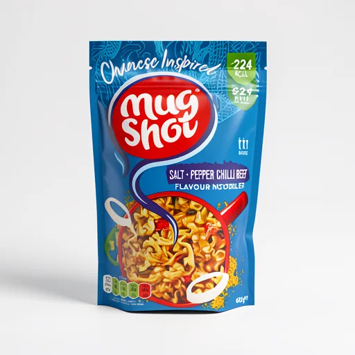 Mug Shot Salt + Pepper Chilli Beef Flavour Noodles 60g