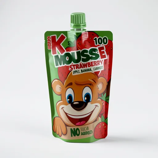 Kubus Strawberry, Apple, Banana, Carrot Mousse 100g