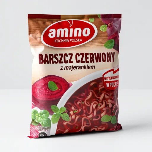Amino Red Borscht Instant Noodles Soup with Marjoram 66g