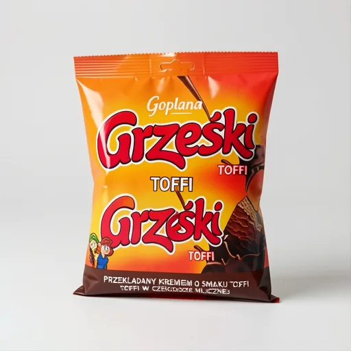 Goplana Grzeski Milk Chocolate-Coated Wafer Bar with Toffee Flavoured Cream 36g