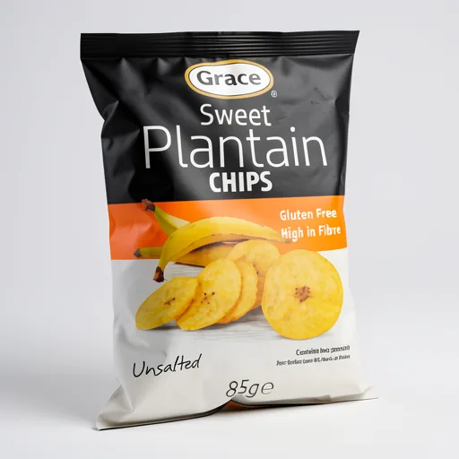 Grace Sweet Plantain Chips Unsalted