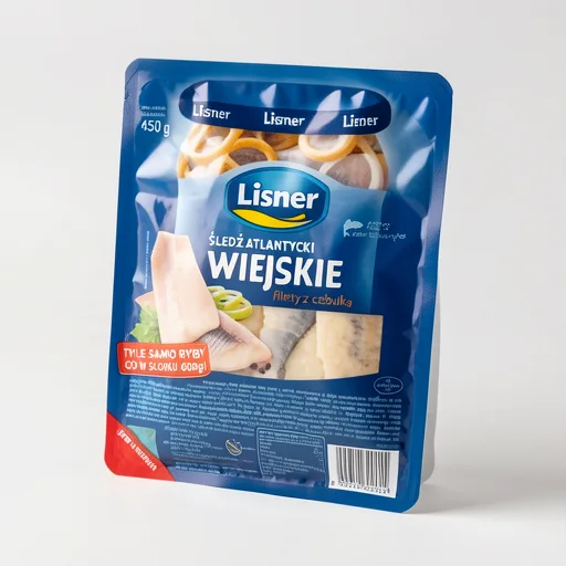 Lisner Marinated Herring Skinless Fillets with Marinated Onion and Rapeseed Oil 450g