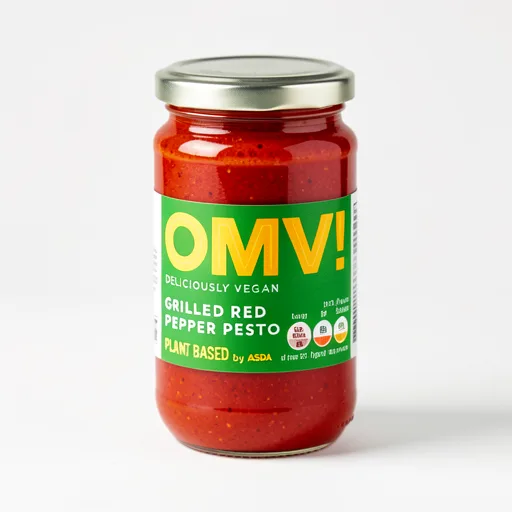 OMV! Deliciously Vegan Plant Based OMV! Grilled Red Pepper Pesto 190g