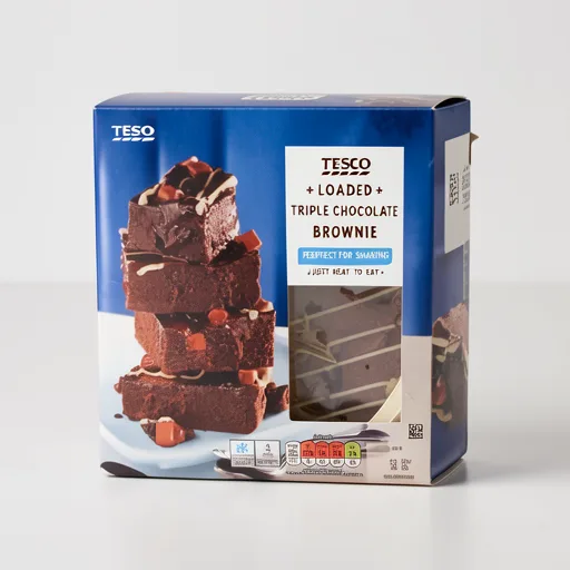 Tesco Loaded Triple Chocolate Brownie 380G