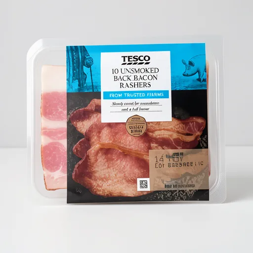 Tesco Unsmoked Back Bacon Rashers 10 Pack 300g
