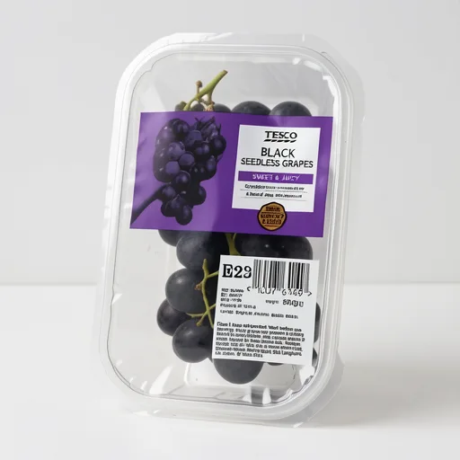 Tesco Black Seedless Grapes 500G