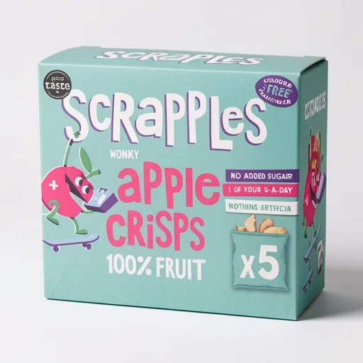 Scrapples Crunchy Plain Apple Crisps Multipack (5x12g) 