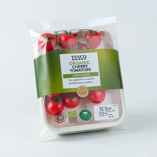 Tesco Organic Cherry Tomatoes On The Vine 200g