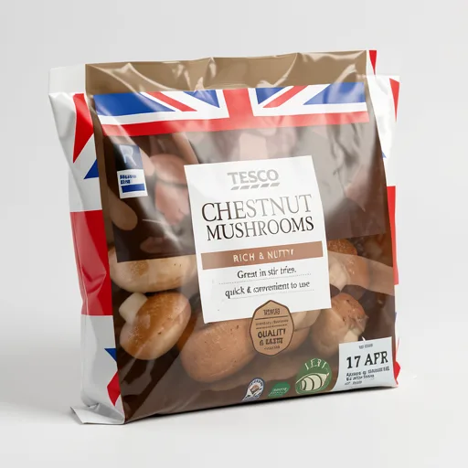 Tesco Family Pack Chestnut Vitamin D Mushrooms 485G