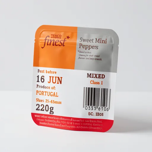 Tesco Finest Sweet Mini Peppers 220G