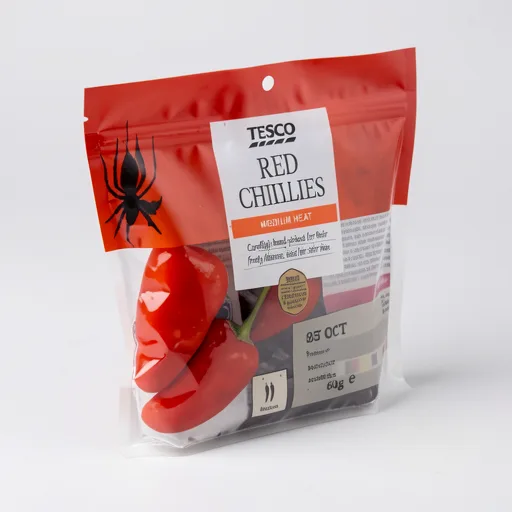 Tesco Red Chillies 60G