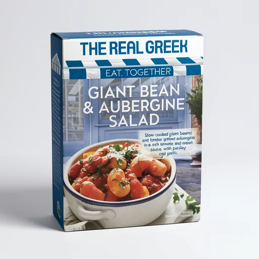 The Real Greek Giant Bean & Aubergine Salad 200g