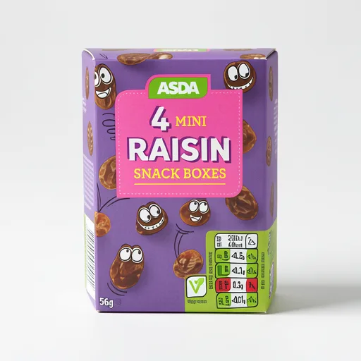 ASDA 4 Mini Raisin Snack Boxes