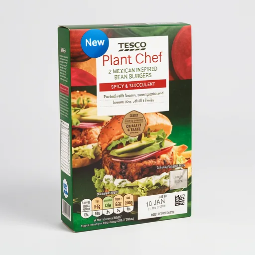 Tesco Plant Chef Mexican Inspired Bean Burgers 226g