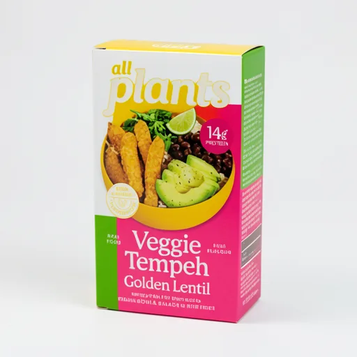 all plants Veggie Tempeh with golden lentils 180g