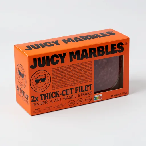 Juicy Marbles 2 Thick-Cut Fillet Plant Based Steaks 226g