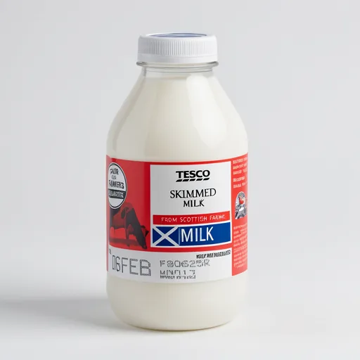 Tesco British Skimmed Milk 1.136L, 2 Pints