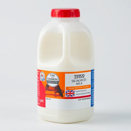 Tesco British Skimmed Milk 568Ml, 1 Pint