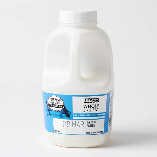 Tesco British Whole Milk 568Ml, 1 Pint