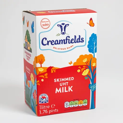 Creamfields Skimmed UHT Milk 1L