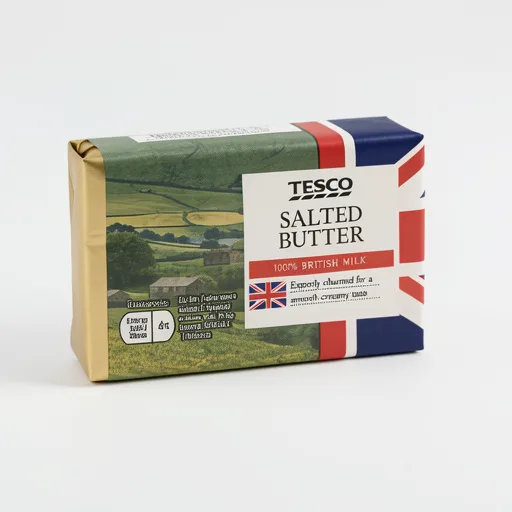Tesco British Salted Block Butter 250G