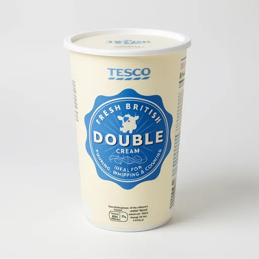 Tesco British Double Cream 600Ml
