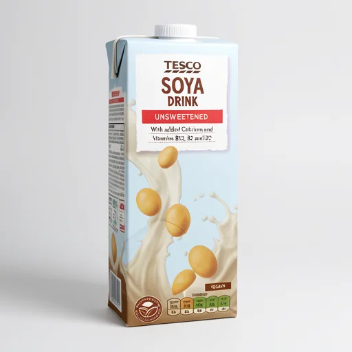 Tesco Longlife Soya Drink Unsweetened 1Ltr