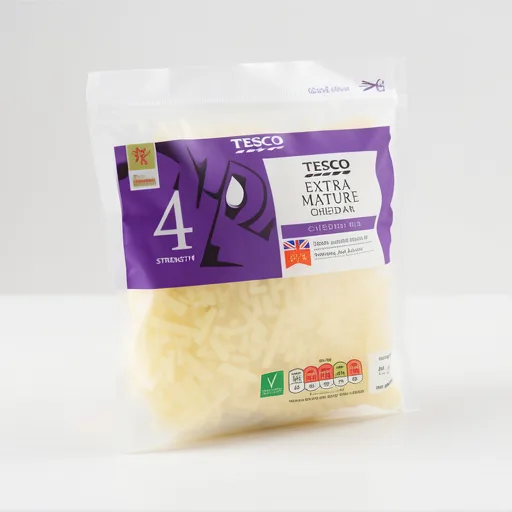 Tesco British Extra Mature Grated Cheddar Cheese 250 G