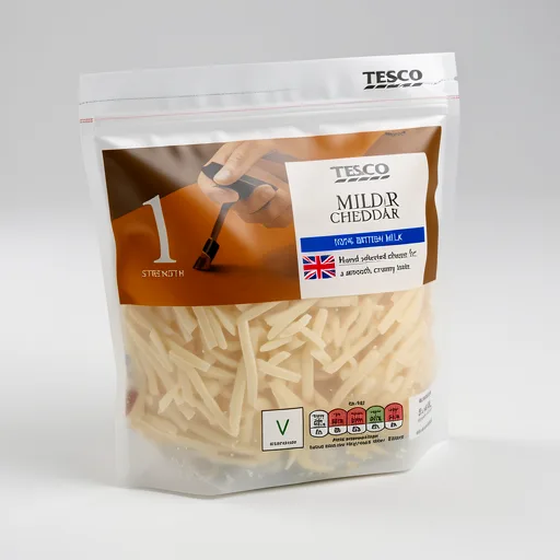 Tesco British Mild Grated Cheddar Cheese 250g