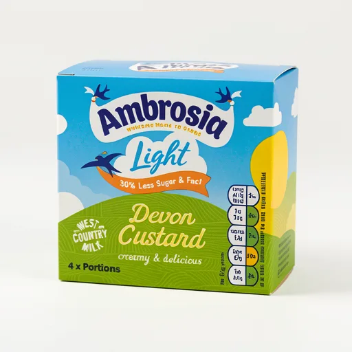 Ambrosia Light Low Fat & Reduced Sugar Custard Dessert Carton 500g